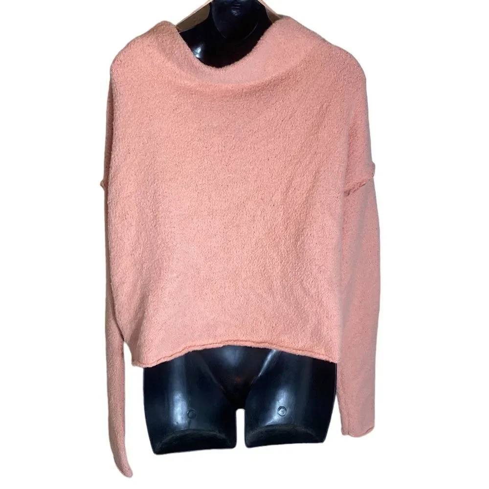 Free people San Vicente peach soft & cozy pullover sweater new medium
